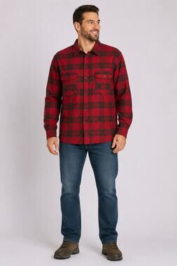 MTN OPS Tamarack Tech Button Up Flannel Shirt Mens 2XL Brick Red Long Sleeve New
